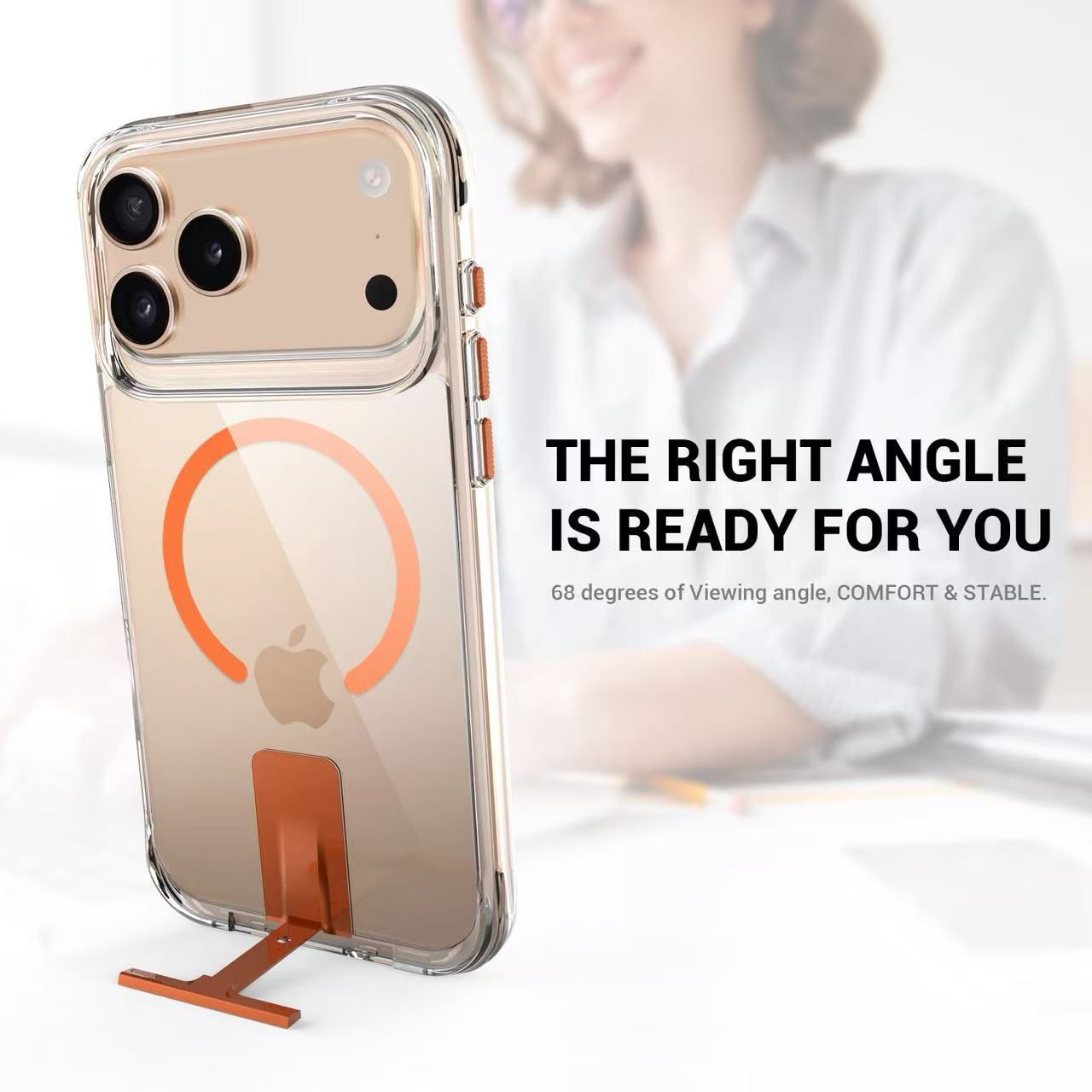 BIGC MEGSAFE WITH STAND  CASE FOR IPHONE 17 PROMAX